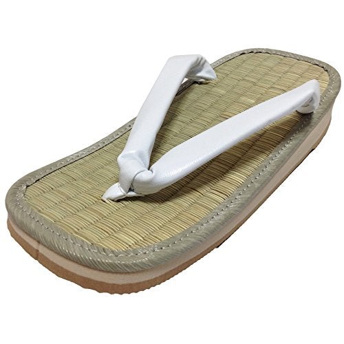 Edoten White IGUSA Setta Japanese Tatami Zouri Sandals XL - Image 1