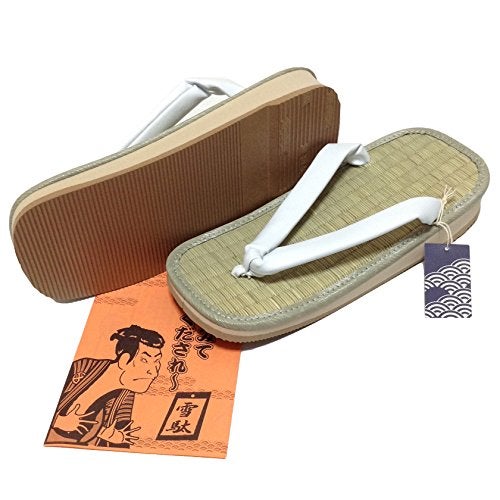 Edoten White IGUSA Setta Japanese Tatami Zouri Sandals XL - Image 3