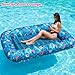 FindUWill Inflatable Pool Floats Adult 72 X 49 Extra Large Fabric Covered Pool Float Lounger for Adults Heavy Duty Pool Raft Floaties for Party Summer Water Beach Lake Blue - Image 4