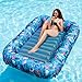 FindUWill Inflatable Pool Floats Adult 72 X 49 Extra Large Fabric Covered Pool Float Lounger for Adults Heavy Duty Pool Raft Floaties for Party Summer Water Beach Lake Blue - Image 3