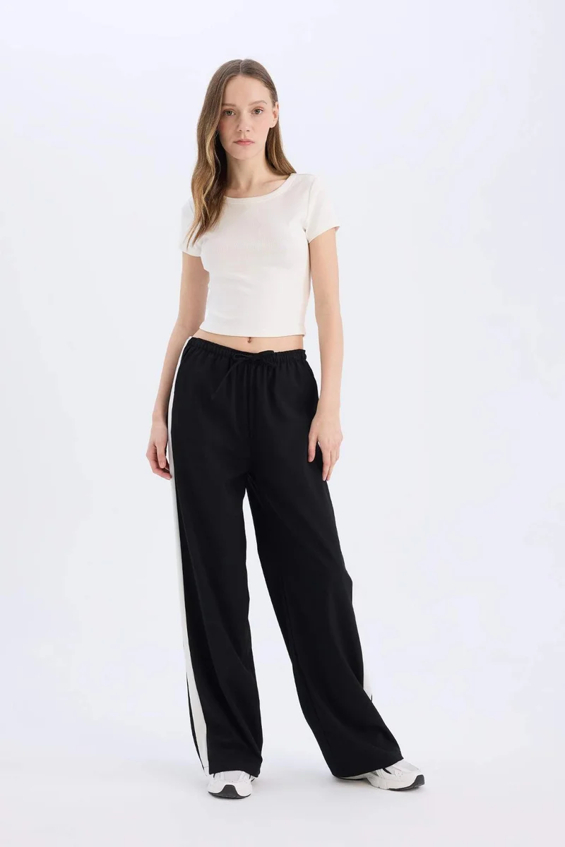 Defacto Normal Waist Wide Leg Trousers