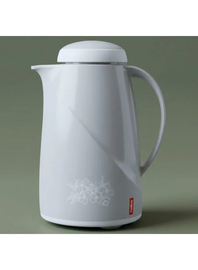 helios Thermos, 0.6 L, Glass Inner Carrier, Plastic Outer Body - Light Grey - Image 1