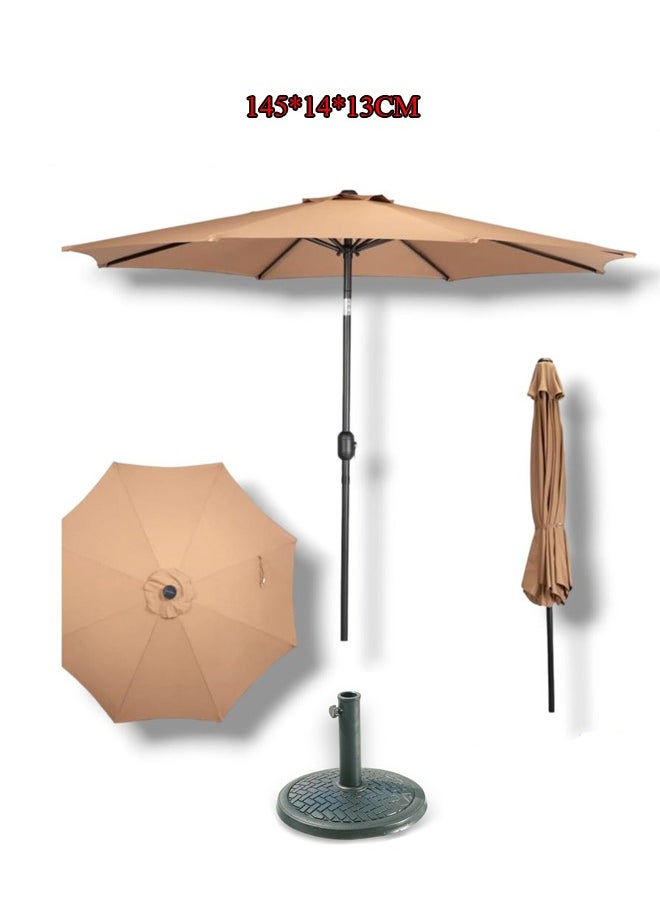 DRAMA HOME 9ft Outdoor Patio Umbrella Market Table Umbrella for Yard UPF 50+ Cantilever Crank Lift Umbrellas Large Sun Shade Balcony Parasol with Push Button Tilt Waterproof for Garden Pool Deck Balcony Backyard  - Image 2