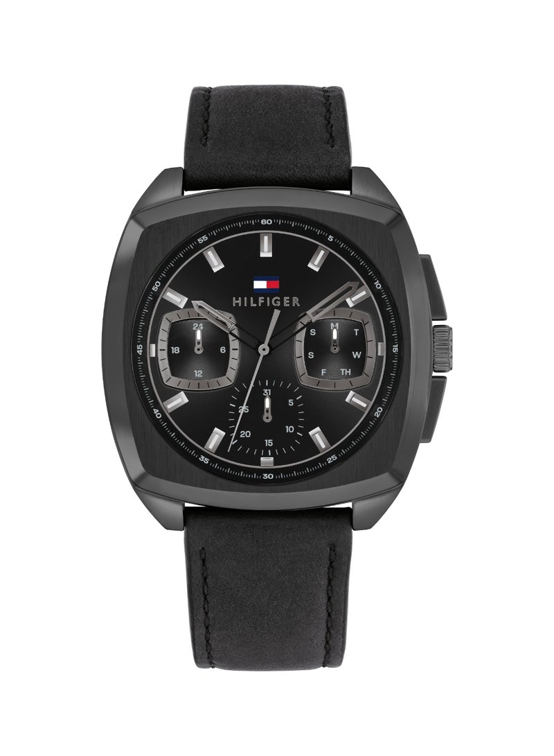 TOMMY HILFIGER Tonneau Analog Men's Black Case Watch - 1710556 - Image 1
