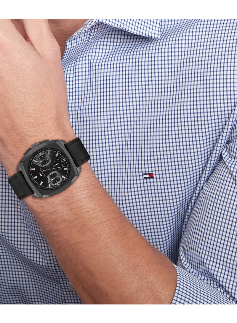 TOMMY HILFIGER Tonneau Analog Men's Black Case Watch - 1710556 - Image 4