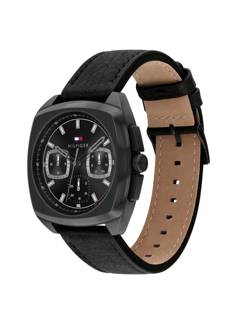 TOMMY HILFIGER Tonneau Analog Men's Black Case Watch - 1710556 - Image 2