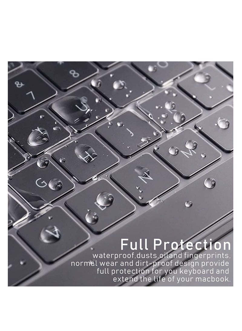 2 in 1 Hard Case for 12.4 inch Microsoft Surface Laptop Go 3/2/1( 2020/2022/2023 Release), Hard Shell Case with Keyboard Cover Skin--Frosted Transparent