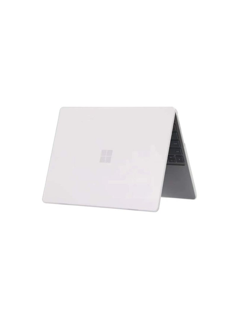 2 in 1 Hard Case for 12.4 inch Microsoft Surface Laptop Go 3/2/1( 2020/2022/2023 Release), Hard Shell Case with Keyboard Cover Skin--Frosted Transparent