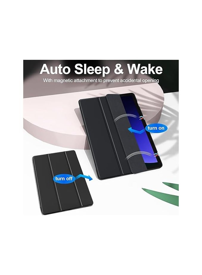 general Leather Case Compatible with Samsung Galaxy Tab S10 Plus 12.4 Inch 2024, TPU Three Folding Protection Shell Cover with Pen Slot and Auto Sleep/Wake-up Cover for Galaxy Tab S10+ - Image 3