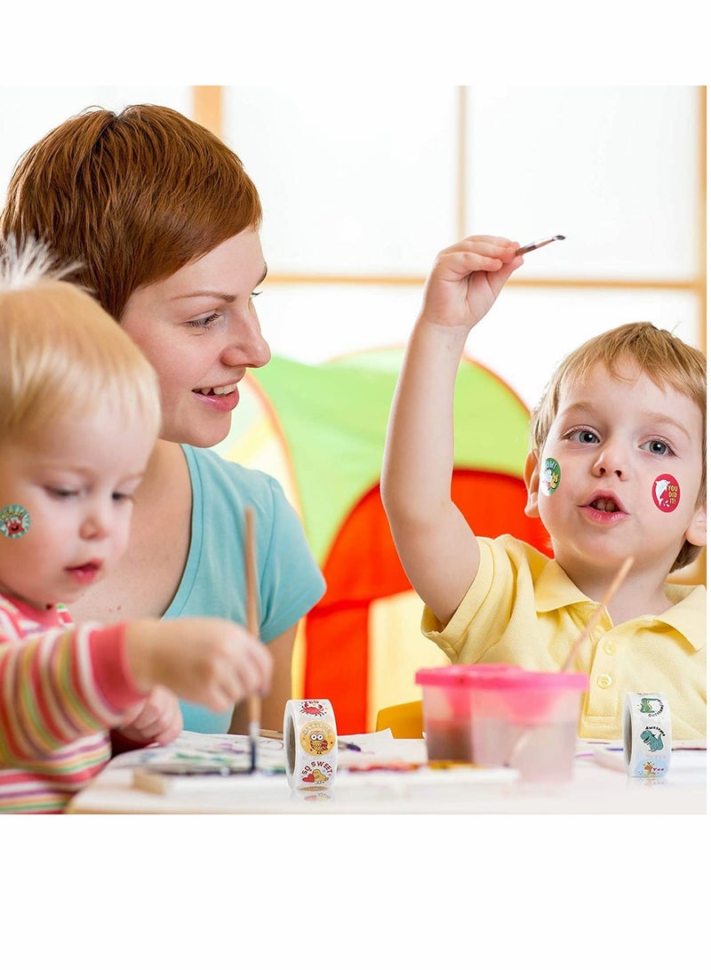 KASTWAVE Reward Stickers for Teachers, KASTWAVE 1000pcs Teacher Motivational Stickers for Kids,deal Stickers for Kids Behavior incentives1 Inch,  Animal Stickers,... - Image 3