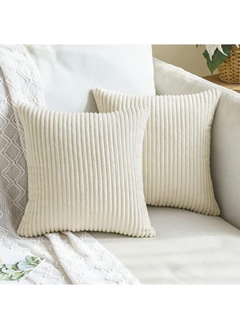 GUFFAW GUFFAW Microfiber Cushion Inserts with Luxurious Corduroy Cushion Covers Hotel Quality 24x24 inches 4  - Image 1