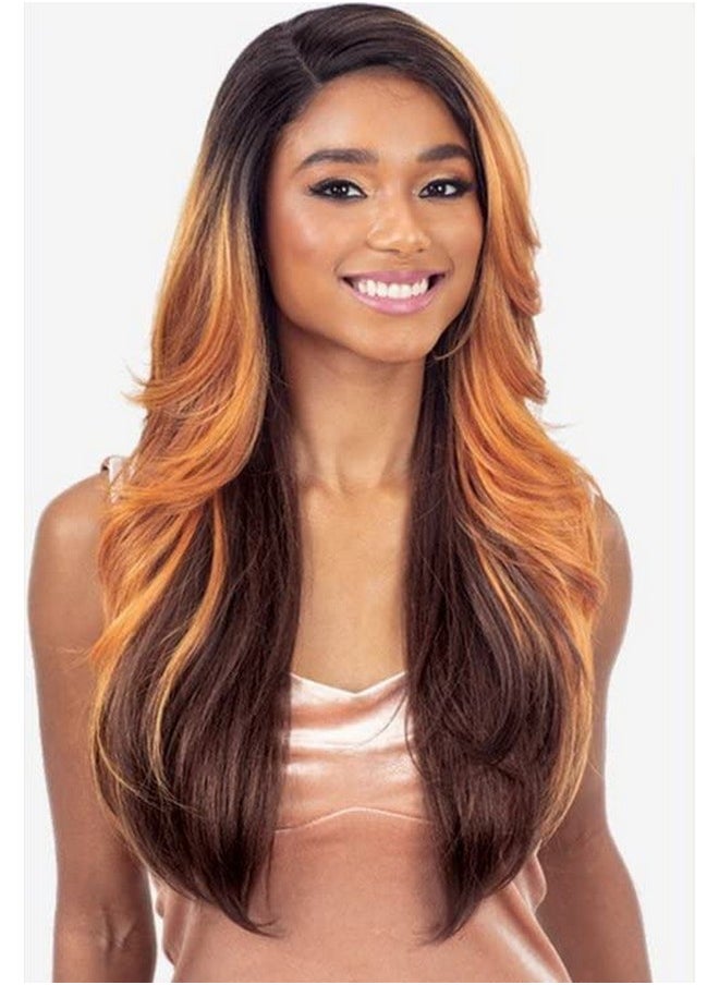 FREE TRESS Equal Synthetic Hair Lite Hd Lace Front Wig Rose (Color:2 Dark Brown)  - Image 1