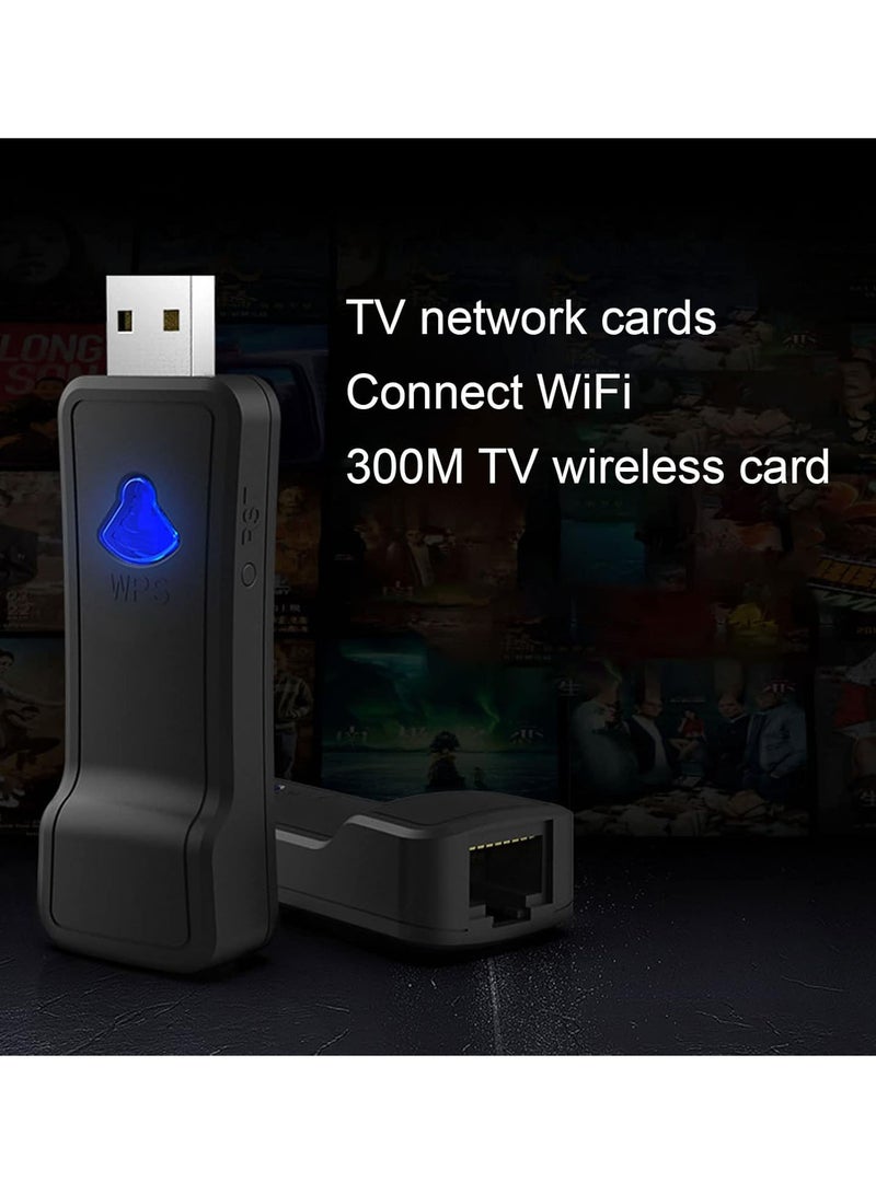 GGOOT 300Mbps USB Wireless Network Card, RJ45 WiFi Universal Wireless Adapter For TVs Game Consoles Printers, Wireless Network Adapter 2.4GHz - Image 2