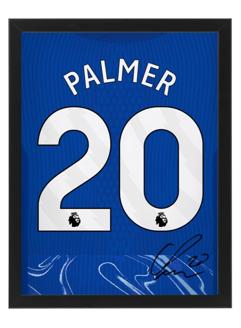Boomah Accessories Cole Palmer Chelsea Shirt Autographed Framed Poster 50x40cm - Football Memorabilia, Soccer Collectible, Gift for Fans 