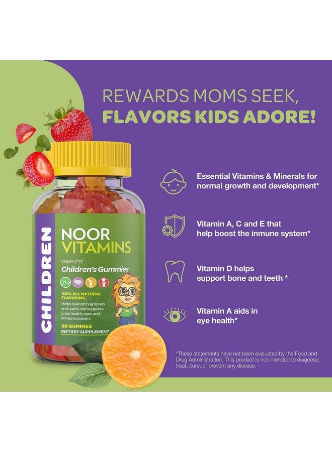 Noor Vitamins Halal Vitamins, Kids Vitamins, Kids Multivitamin Gummies Noor Vitamins: Vitamin C for Kids, D3, and Zinc for Immunity, B6 B12 for Energy. Non-GMO, Halal Gummies - 90 Count Gummy Vitamins for Kids - Image 3