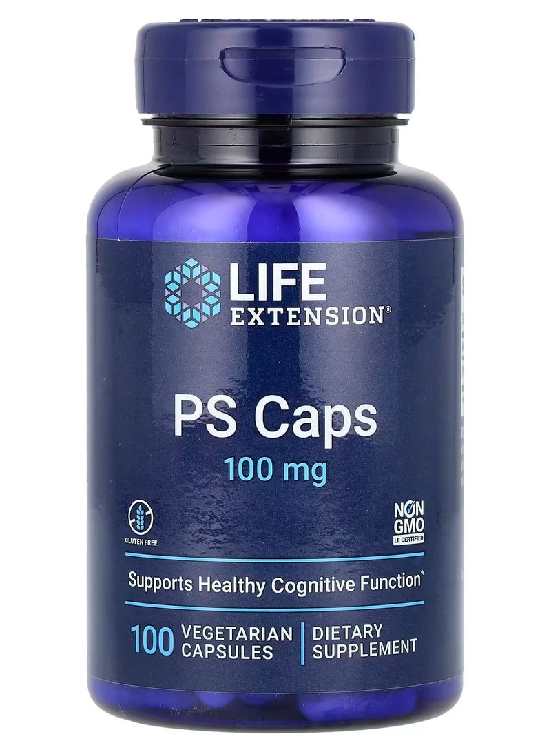 Life Extension, PS Caps, 100 mg, 100 Vegetarian Capsules - Image 1