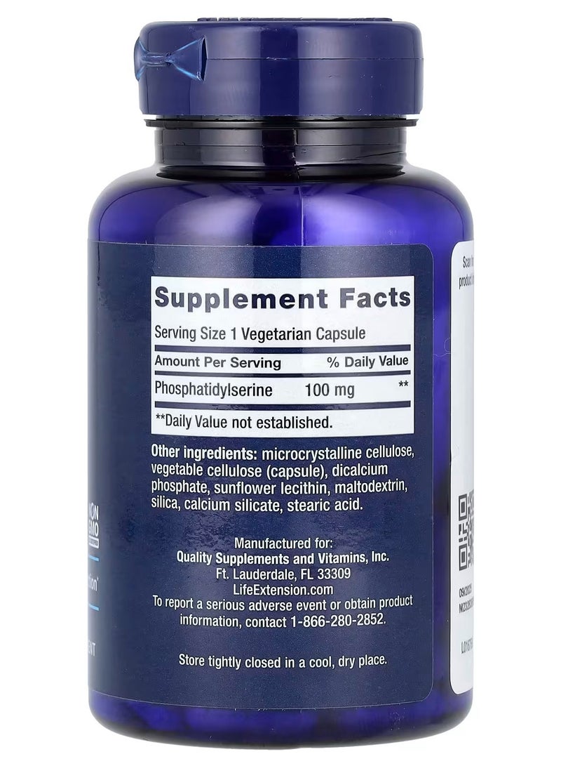Life Extension, PS Caps, 100 mg, 100 Vegetarian Capsules - Image 2