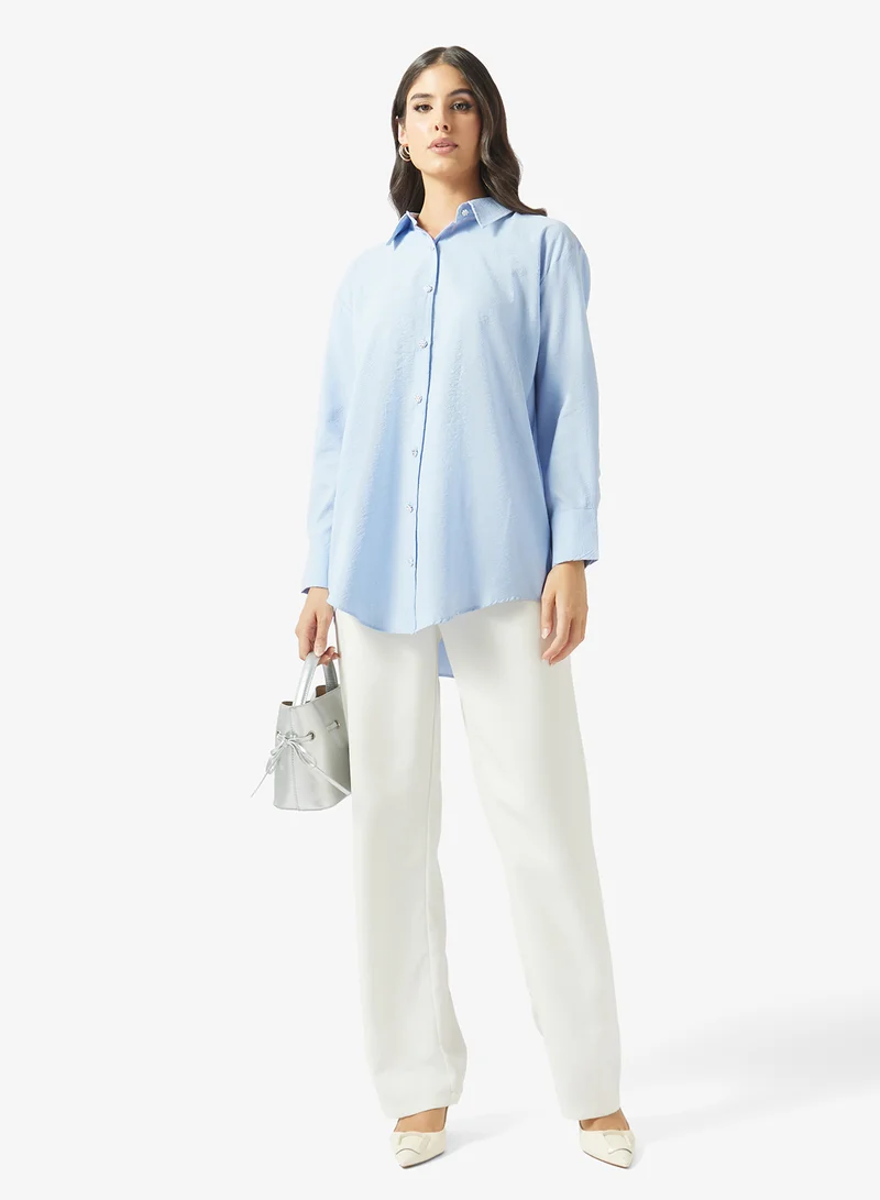 Fyor  Textured Button-Down Shirt for Women | Best Price UAE