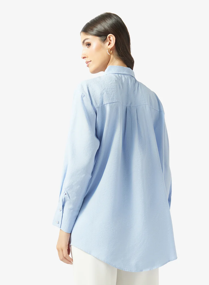 Fyor  Textured Button-Down Shirt for Women | Best Price UAE