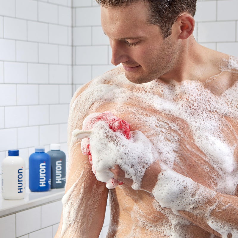 Huron Body Wash Scent Duo - Citrus + Eucalyptus & Sandalwood + Black Pepper Scents - Menâ€™s Body Wash - Made With Coconut Oil, Vitamin E & Witch Hazel - Vegan, Cruelty-Free - 2 Pack, 12.2 fl oz - Image 4