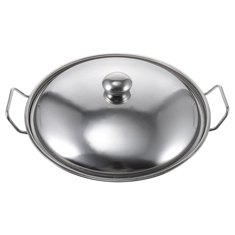 Stainless Steel Cooking Pot 11 Inch With Lid Portable For Soup Stove And Camping - Image 2
