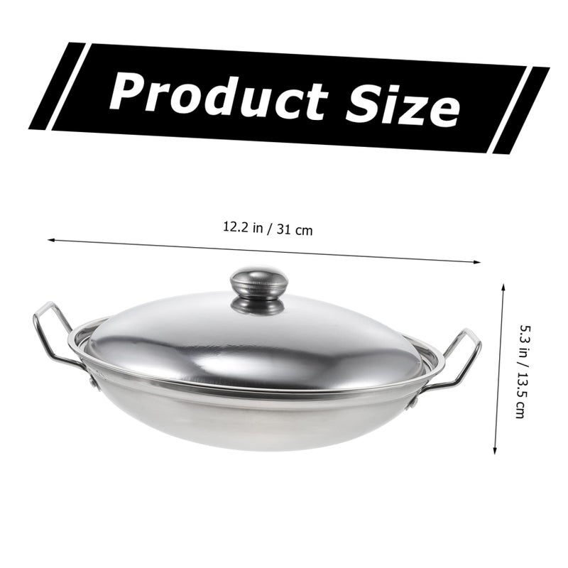 Stainless Steel Cooking Pot 11 Inch With Lid Portable For Soup Stove And Camping - Image 4