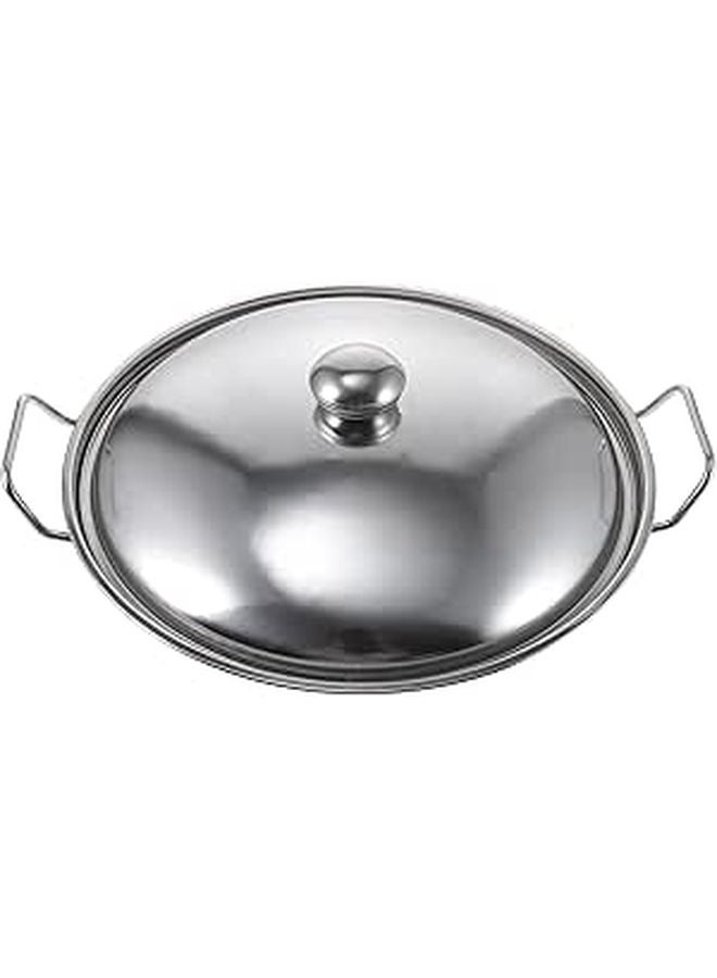 Stainless Steel Cooking Pot 11 Inch With Lid Portable For Soup Stove And Camping - Image 1