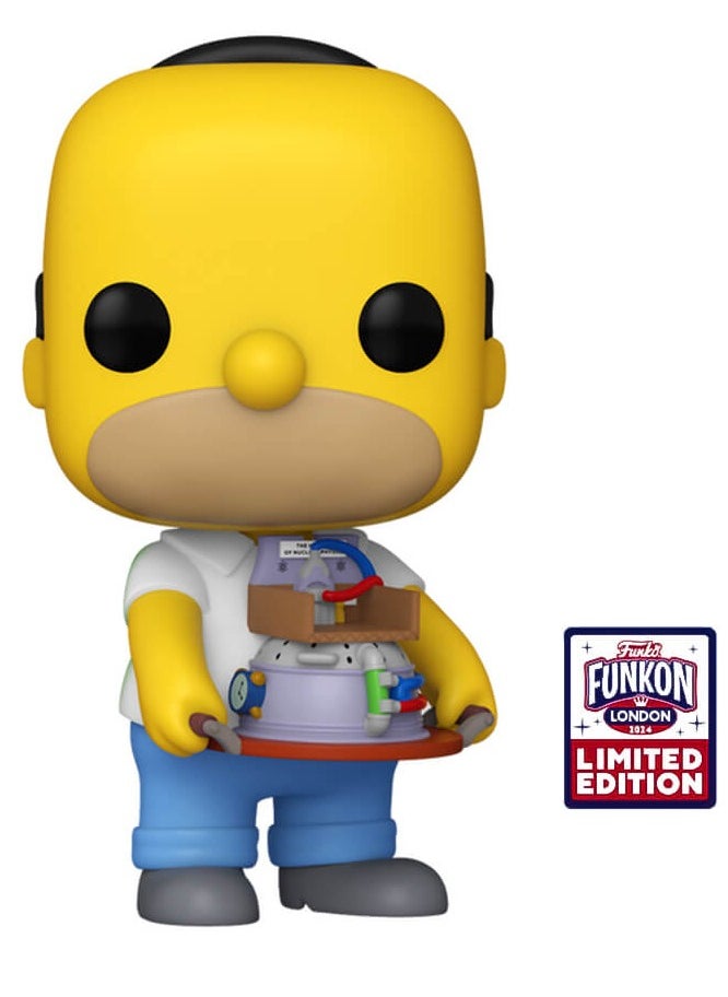 Funko Funko Pop! Tv Series: The Simpsons - Homer with Reactor (Funkon London 2024 Convention Exclusive) Shared Sticker LCC 24 #1630  - Image 1