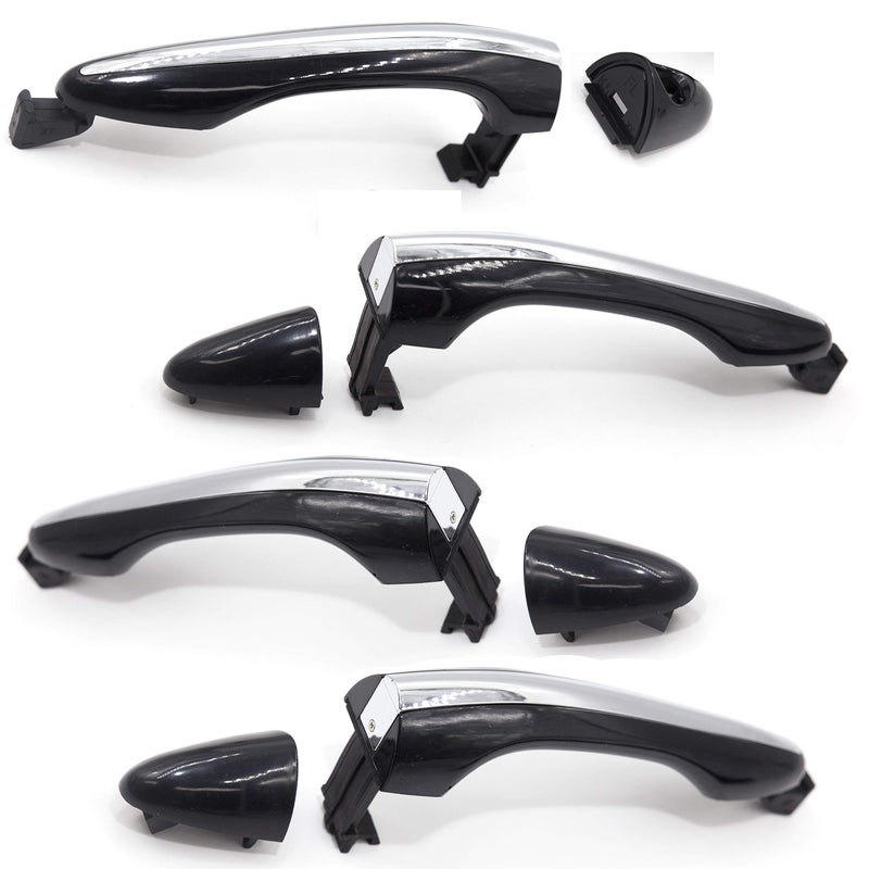 8Pcs Front Rear Exterior Outer Door Handle Chrome Black 1Set for Kia Optima 2011 2012 2013 2014 2015