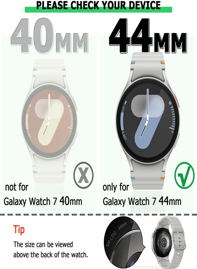 RICHONE [10Pack] 44mm for Samsung Galaxy Watch 7 44mm Screen Protector Case, Soft TPU Protective Bumper Full Protection Face Cover, Galaxy Watch7 44MM Guard Frame Accessories for Women Men (SM-L310) - Image 2