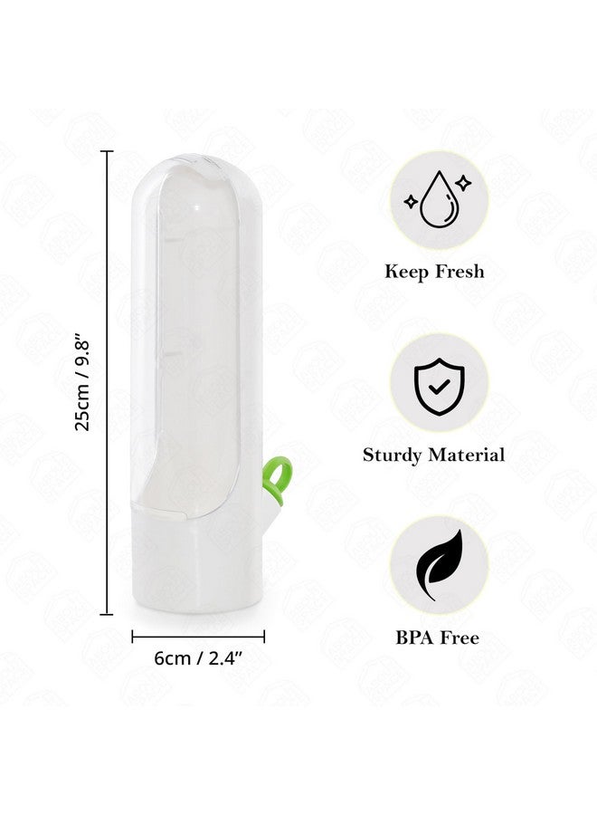 ABOUT SPACE 2 Pcs Herb Saver Pod, Fresh Herb Keeper for Refrigerator, Mint Basil Coriander Container for Fridge Transparent Storage Pods, Container Saver for Refrigerator (B6xH25 cm) Plastic - Image 2