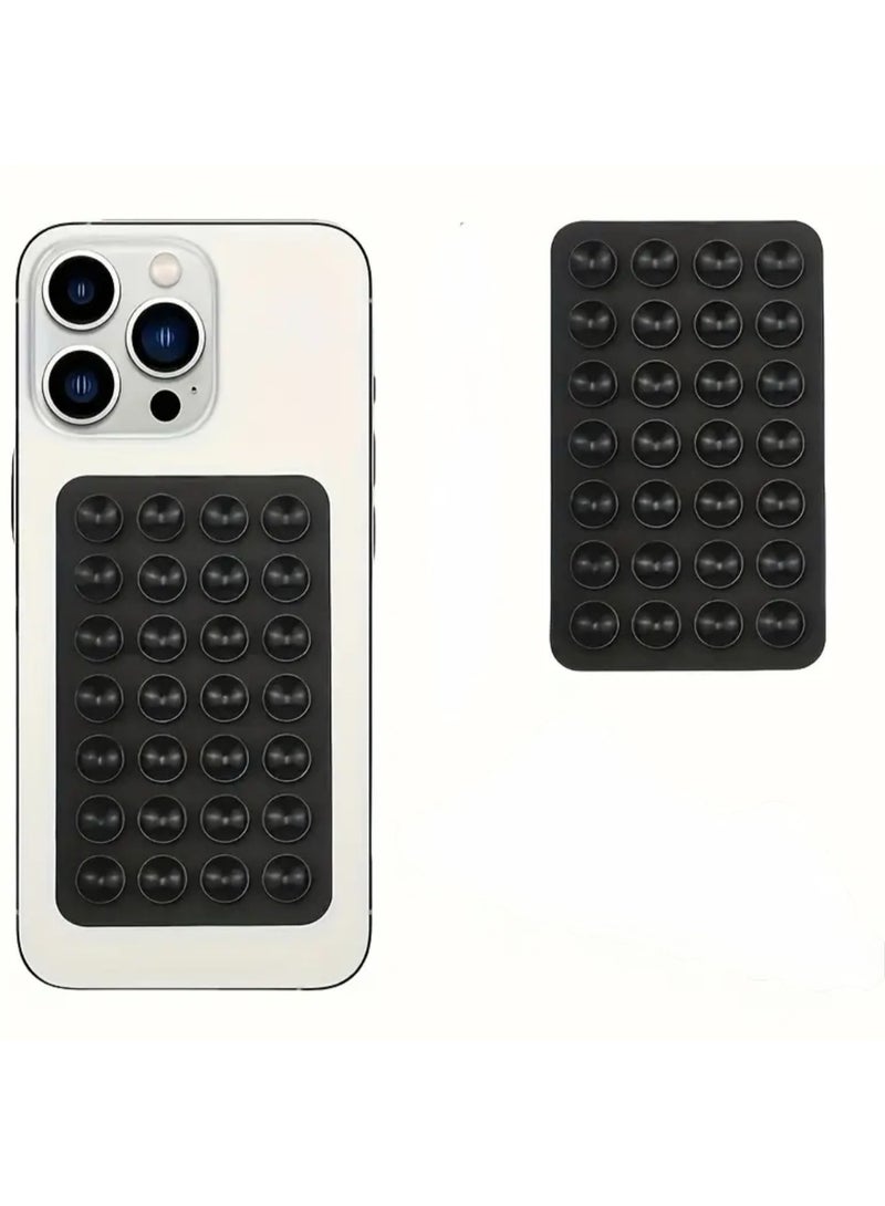 CleanWave - The Pure Effect 2-Piece Black Suction Cup Phone Holder Set – Waterproof, Strong-Grip Back Mount for Desk, Home, Office & Car, Compact and Modern Stand Design - Image 1