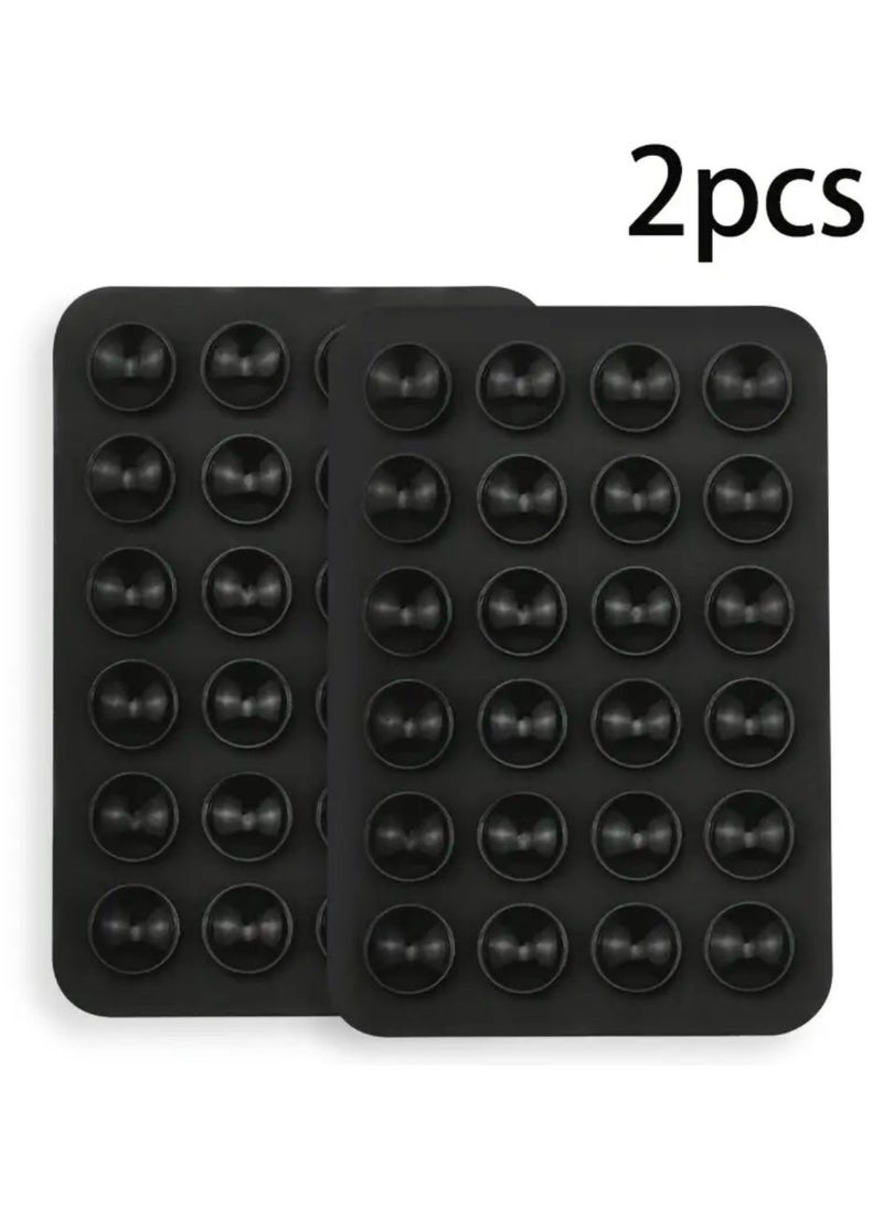 CleanWave - The Pure Effect 2-Piece Black Suction Cup Phone Holder Set – Waterproof, Strong-Grip Back Mount for Desk, Home, Office & Car, Compact and Modern Stand Design - Image 5