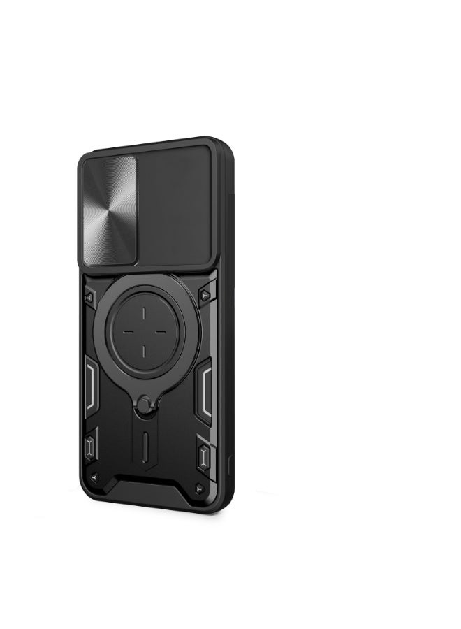 ثلاثة نمور for vivo Y29s 5G Case, غطاء عدسة الكاميرا الشريحة, حامل الحلقة المغناطيسية كيكستاند حالة الهاتف الوقائي لـ vivo Y29s 5G, أسود - Image 4