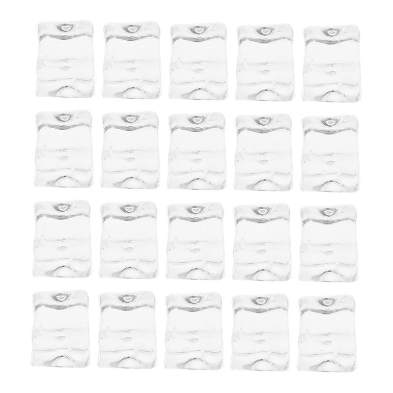 Unomor 100Pcs Transparent Simulated Plastic Ice Cubes for Cocktails Photography and Events - Image 2