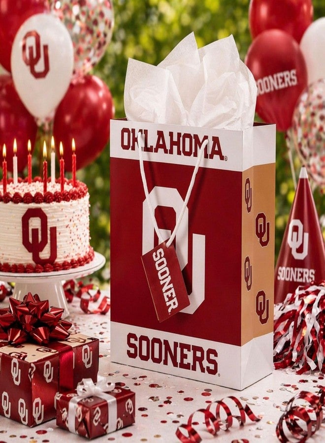 Havercamp Oklahoma Sooners Gift Bag – Large OU Logo Party Favor Bag, Durable Reusable College Gift Bag for Birthdays, Tailgate & Fan Gifts - Image 1