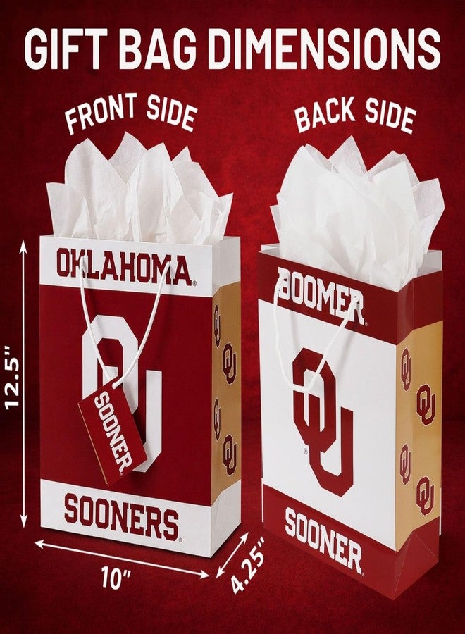 Havercamp Oklahoma Sooners Gift Bag – Large OU Logo Party Favor Bag, Durable Reusable College Gift Bag for Birthdays, Tailgate & Fan Gifts - Image 3