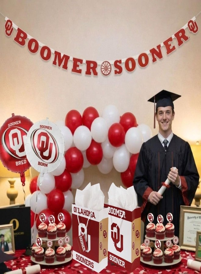 Havercamp Oklahoma Sooners Gift Bag – Large OU Logo Party Favor Bag, Durable Reusable College Gift Bag for Birthdays, Tailgate & Fan Gifts - Image 2