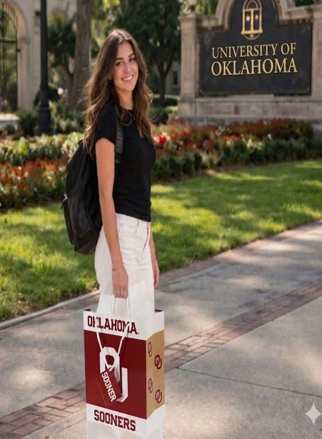 Havercamp Oklahoma Sooners Gift Bag – Large OU Logo Party Favor Bag, Durable Reusable College Gift Bag for Birthdays, Tailgate & Fan Gifts - Image 4