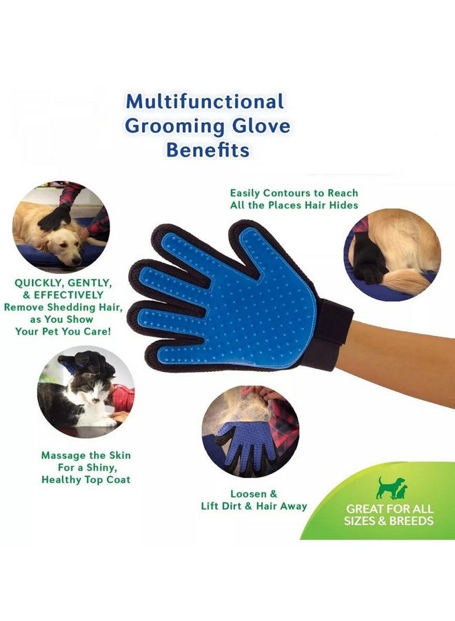 Generic Dog Grooming Gloves for Cats and Dogs, Soft Rubber Pet Grooming Gloves with Comfortable Handle for Cleaning Dirty Paws, Dirty Dog Brushing Gloves for Cats and Dogs, 1 Pair Blue  - Image 4