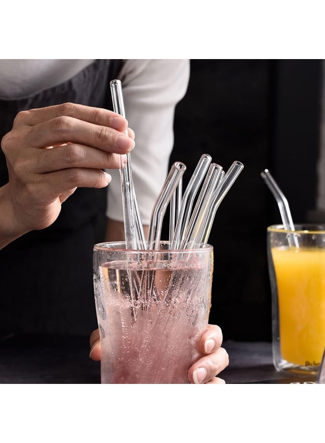 Clear Glass Reusable Straw Set – 5-Piece Set with 4 Drinking Straws and 1 Cleaner, Ideal for Juice, Tea, and Breakfast Drinks - Image 2