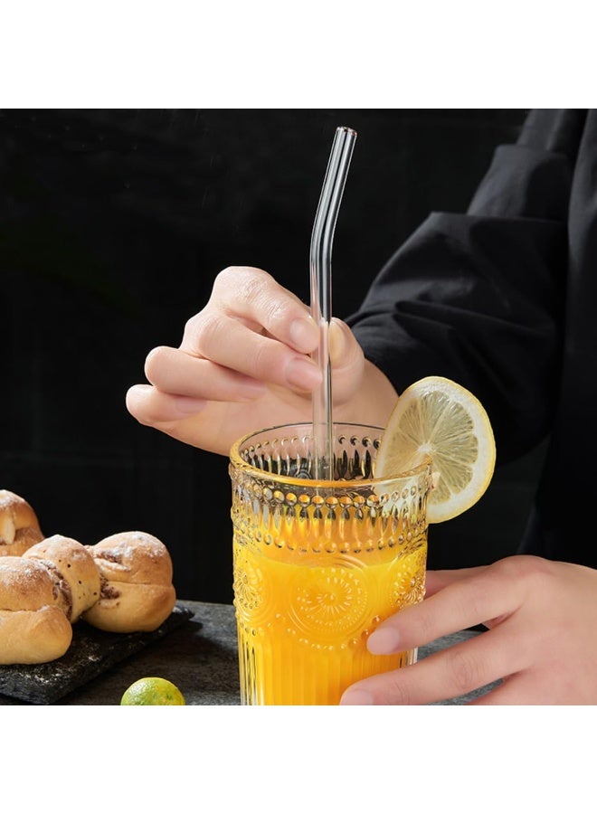 Clear Glass Reusable Straw Set – 5-Piece Set with 4 Drinking Straws and 1 Cleaner, Ideal for Juice, Tea, and Breakfast Drinks - Image 4