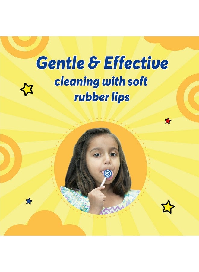 DentoShine Lollipop Tongue Cleaner for Kids (Pink, Blue, Orange & Purple, Pack of 4) - Image 4