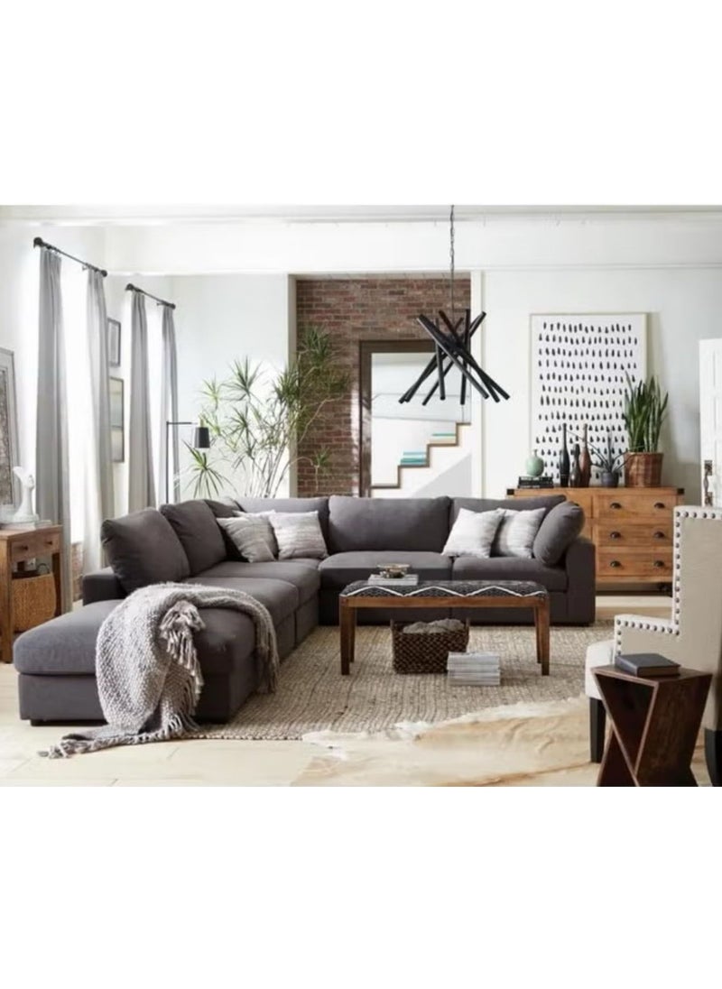 Swedish Wood and Linen L-Shape Sofa - Grey - pzsku/ZD18A25879AE01E5B678EZ/45/_/1737405733/1bf7bd35-354d-4d77-9432-f320be471027