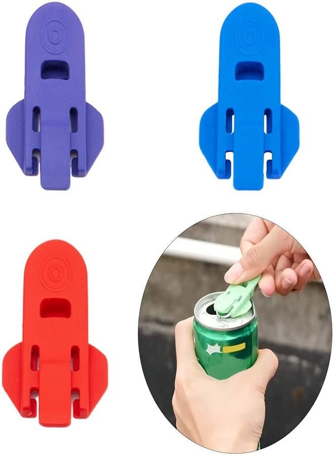 TCJ 6Pcs Easy Can Opener, Beverage Can Lid Protector, Sparkling beverage Can Lid , Manual Easy Can Opener，Preventing air leakage Dustproof Dust prevention Easy to open a can Party Picnic - Image 4