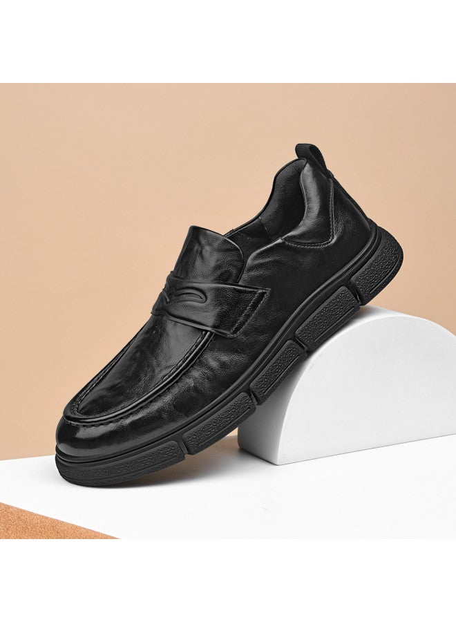 Septwolves Fall New Men's Bean Shoes, Soft Sole And Upper, Comfortable Slip-on Business Casual Commuter Loafers - Image 4