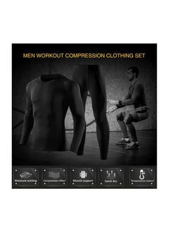 Y&D Long Sleeves Compression T-Shirt And Pants Set XL  - Image 2