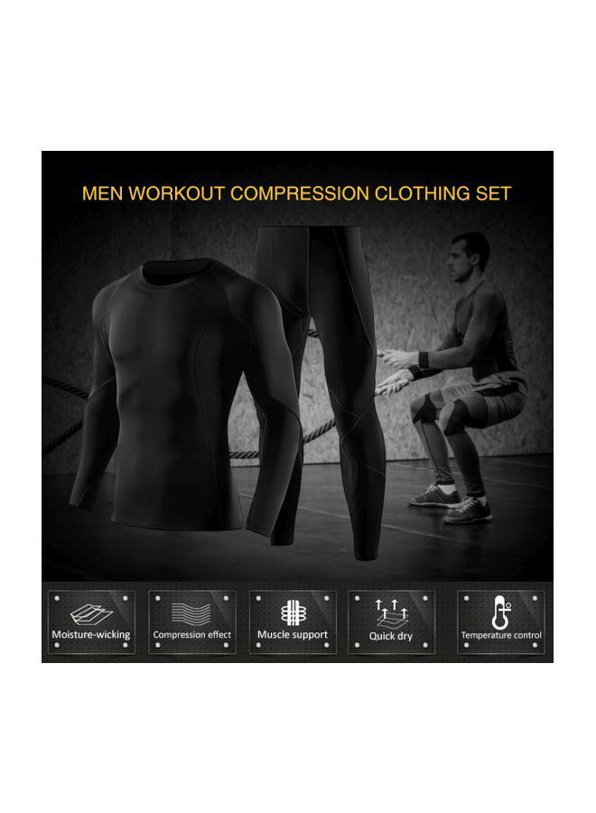 Y&D Long Sleeves Compression T-Shirt And Pants Set XL - Image 2