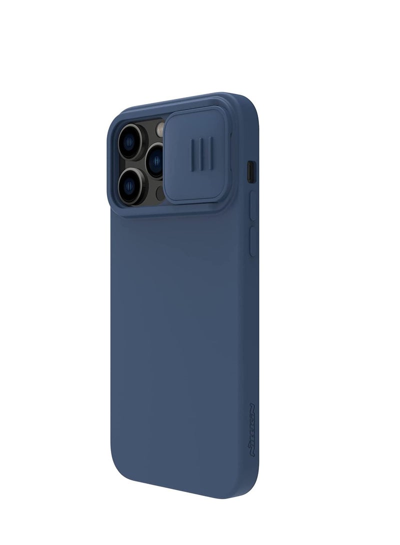 Nillkin CamShield Silky Magnetic Silicone Case For iphone 14 Pro Max - Blue - Image 2