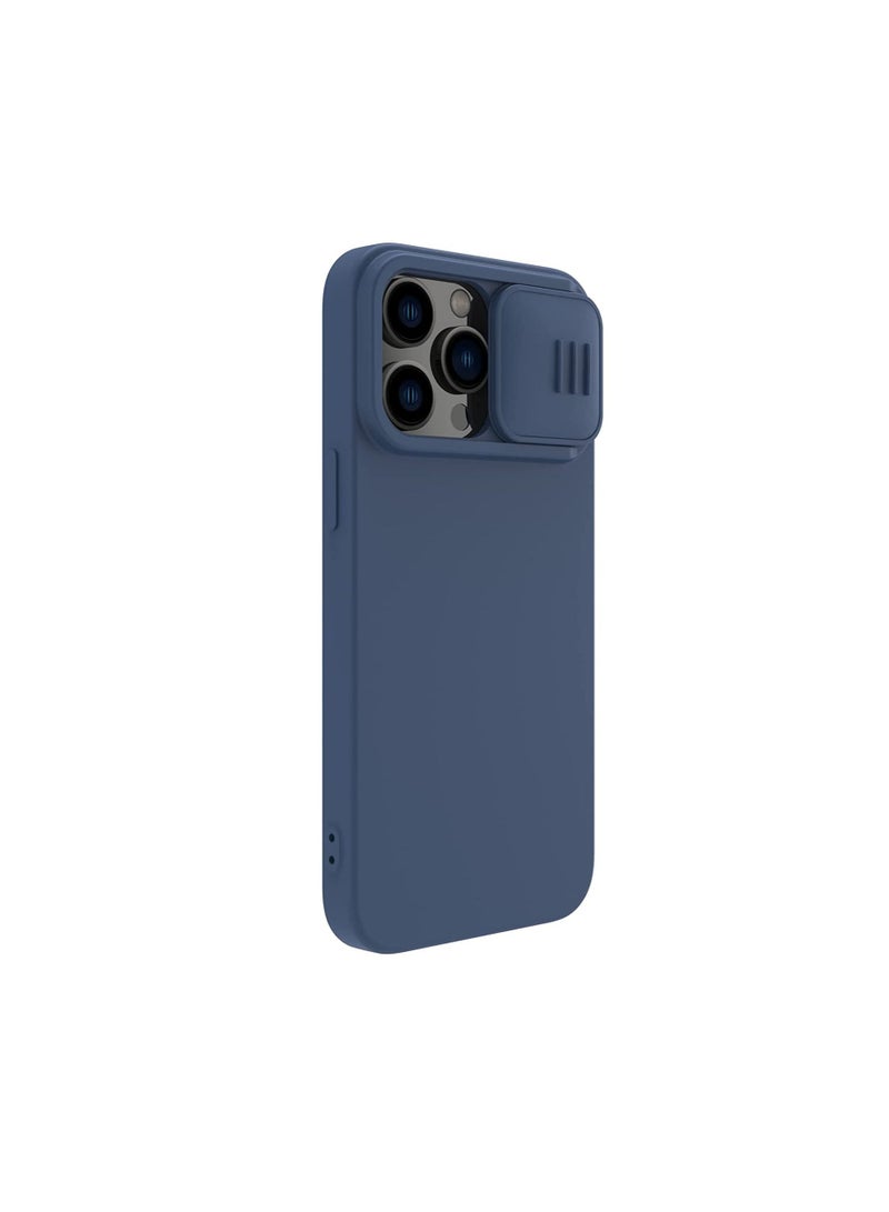 Nillkin CamShield Silky Magnetic Silicone Case For iphone 14 Pro Max - Blue - Image 4